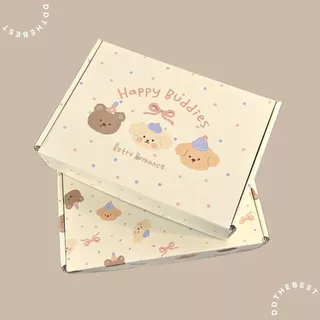 กล่องของขวัญน่ารัก กล่องหูช้าง กล่องพัสดุ | พร้อมส่งจากไทย 🇹🇭 | HAPPY BUDDIES