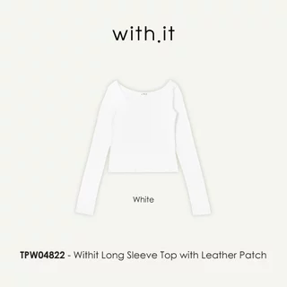 Withit Long Sleeve Top with Leather Patch เสื้อยืดแขนยาว - TPW04822