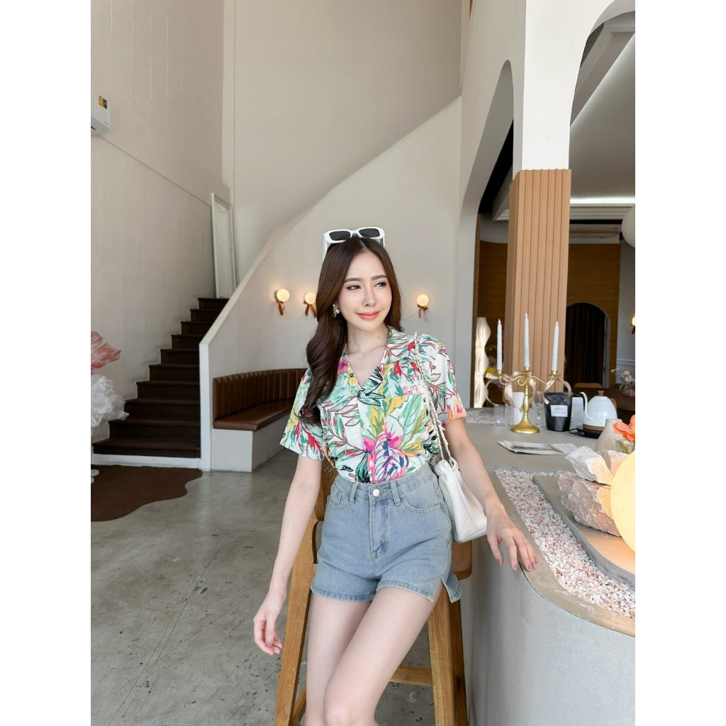 ❤ พร้อมส่งจ้า ❤ เสื้อฮาวายเด็ก เสื้อฮาวายผู้ใหญ่ เสื้อคู่รัก เสื้อครอบครัว ผ้านุ่ม เนื้อละมุน ไม่ร้อน ใส่สบาย เนื้อดีมาก ราคา ถูกที่สุด ดีลบีเคเค แกลเลอรีภาพที่ 6
