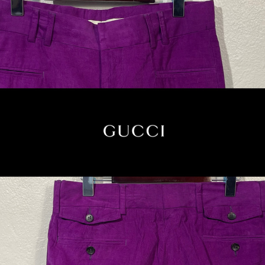 GUCCI PURPLE CORDUROY TROUSERS SZ. 48 ( 34” INCH ) ♟️🏛️🇮🇹