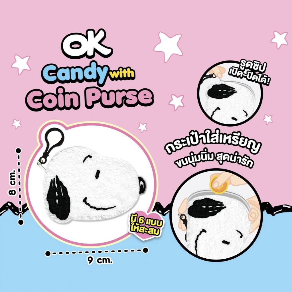 กระเป๋าใส่เหรียญสนูปปี้ Snoopy Coin Purse