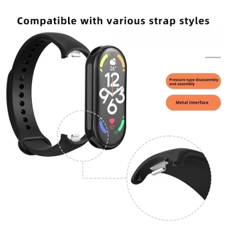 AK สายนาฬิกาข้อมือยางซิลิโคน สําหรับ Mi Band 8 Xiaomi Mi Band 9 Miband 8 SmartWatch Case Cover