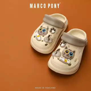 Marco Pony รองเท้ารัดส้นเด็กหัวโตรองเท้าแตะเด็กผู้หญิง แถมตัวติดน่ารัก EVA นุ่มนิ่มใส่สบาย MH9039B