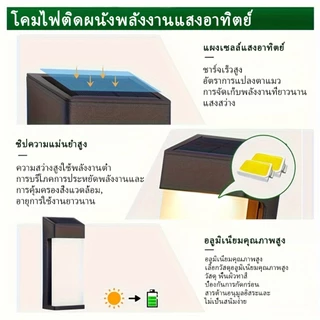 【พร้อมส่งจ้า】Led ไฟโซล่าเซลล์ ไฟหน้าบ้าน โคมไฟติดผนัง ไฟเซ็นเซอร์ โคมไฟแต่งสวนหลอดใช้พลังงานแสงอาทิตย์ ไฟตกแต่งรั้วลาน