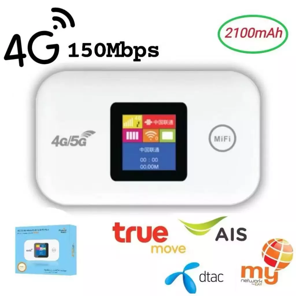 Pocket WIFI 4G/5G ใส่ซิมเน็ตแรง พกพาสะดวก ใช้ได้ทั่วโลก รองรับซิม AIS True และหลายผู้ใช้