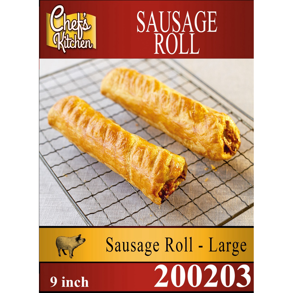 Sausage Roll Jumbo 9 inch 220g x2 – ไส้กรอก ปั๊บ 9นิ้ว 220กรัม 2 ชิ้น