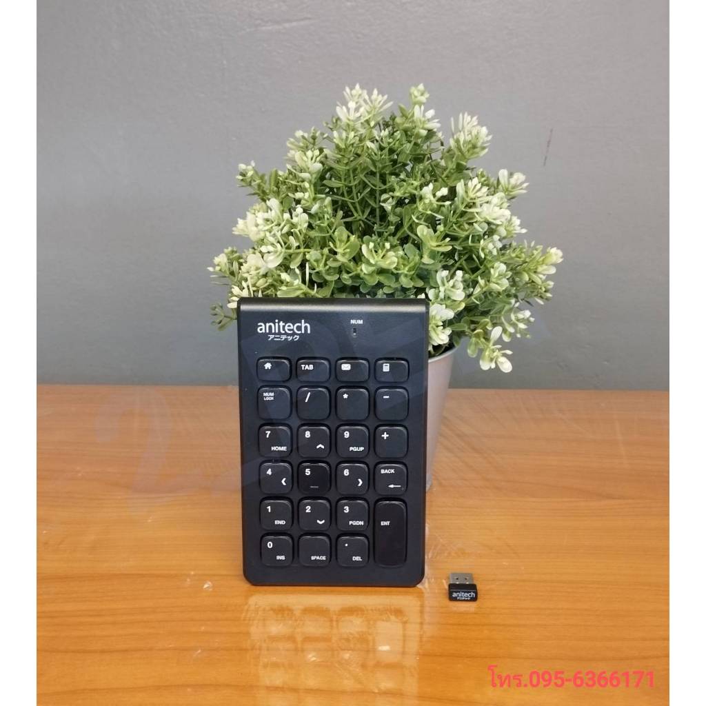 คีย์บอร์ดตัวเลข นับโว NKB105 สีดำ