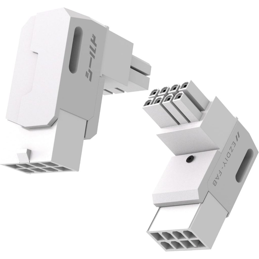 EZDIY-FAB หัวต่อไฟการ์ดจอ Shield Series 8-Pin GPU Adapter - 90 White