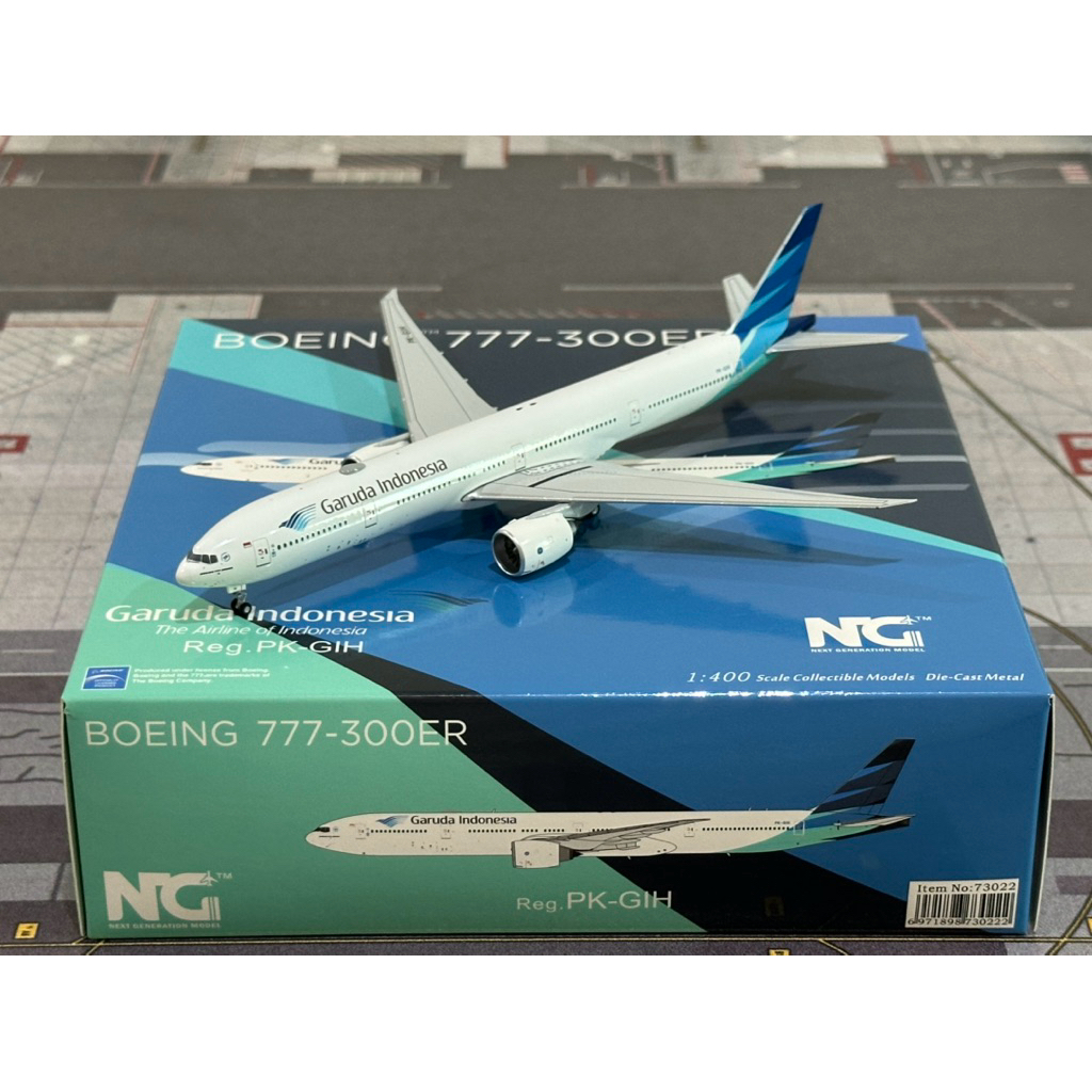 โมเดลเครื่องบ Garuda Indonesia Boeing 777-300ER PK-GIH Scale 1:400 By NG Model