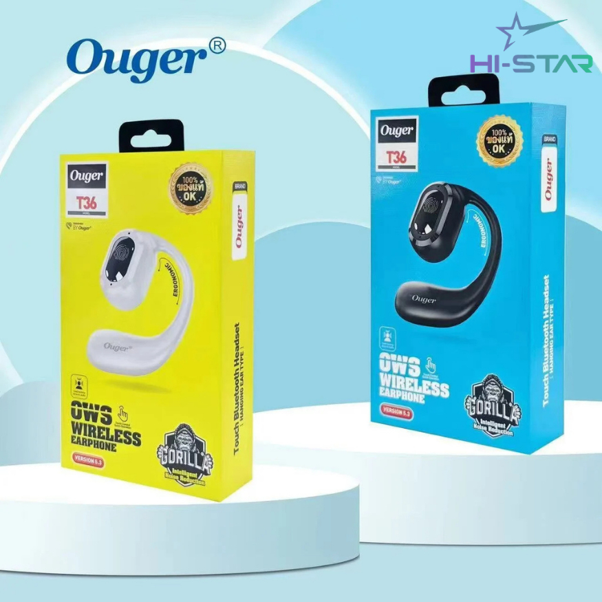 Ouger หูฟังสมอลทอล์ค แบตอึด สั่งการด้วยนิ้วสัมผัส รองรับBluetooth 5.3  ไร้สาย มีไมค์ในตัว Wireless