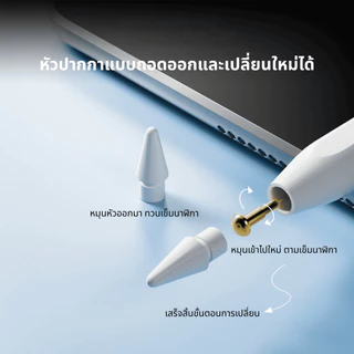 KiiP P01 ปากกาสไตลัส สวิตช์สัมผัสสไตลัสแบบ Capacitive Magnetic Attraction ความไวสูงการจดจําเอียงแบตเตอรี่ติดทนนาน