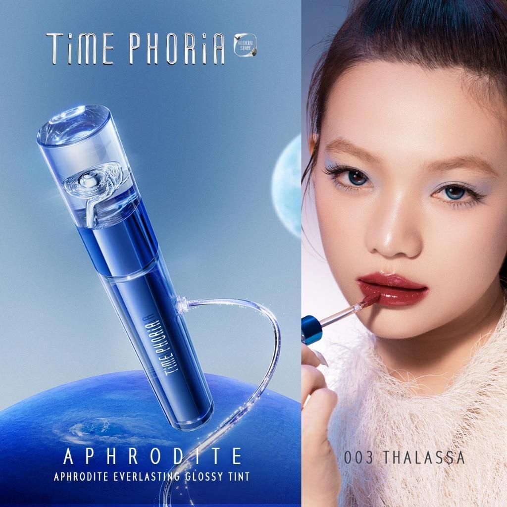 Time Phoria Aphrodite Everlasting Glossy Tint ลิปกลอสกระจก ฉ่ำวาว เงาวาว สีแน่น ติดทน ไม่แห้งปาก ปาก