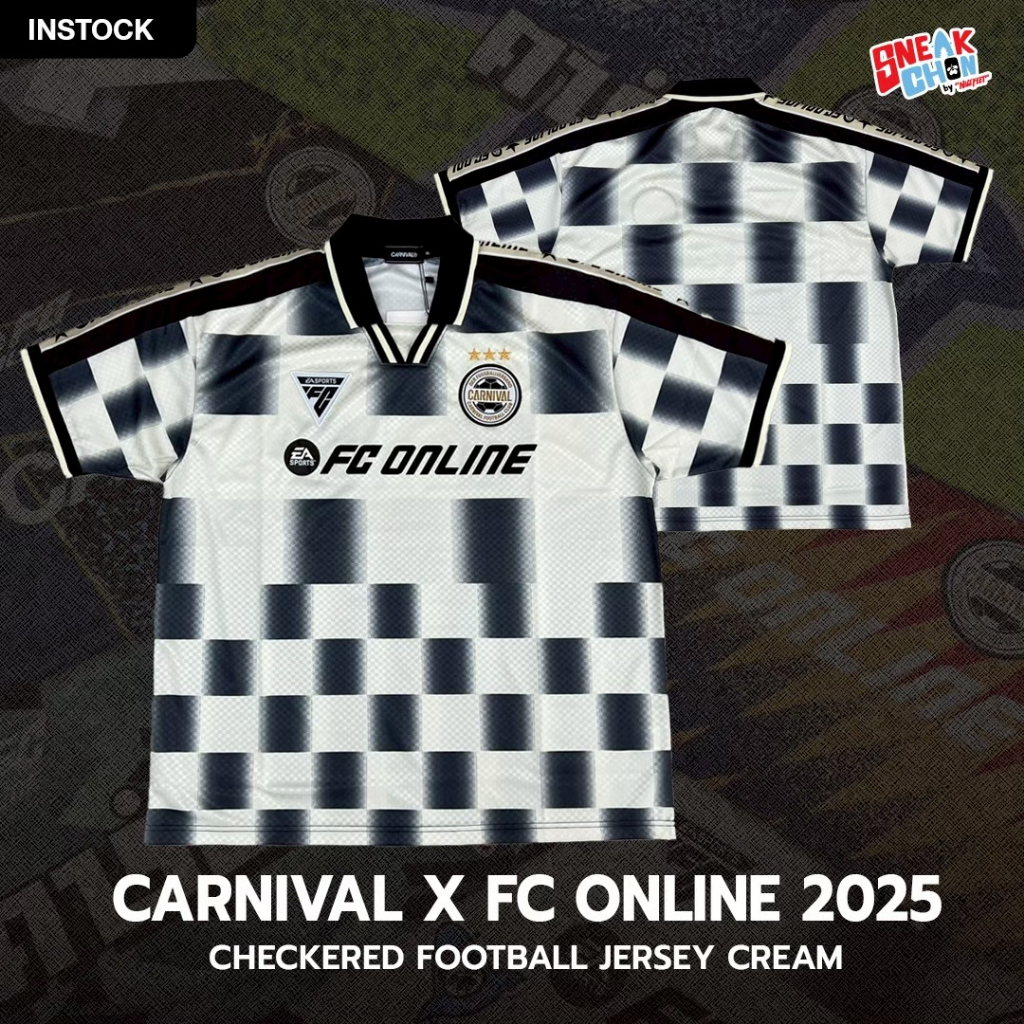 Carnival x FC online Checkered Football Jersey (CREAM)