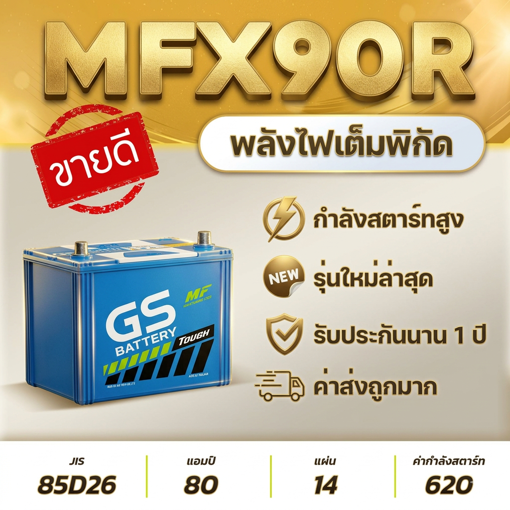 💯 GS MFX90L (85D26L) : VIGO FORTUNER INNOVA D-MAX MU-X TRITON NAVARA TFR, ETC.