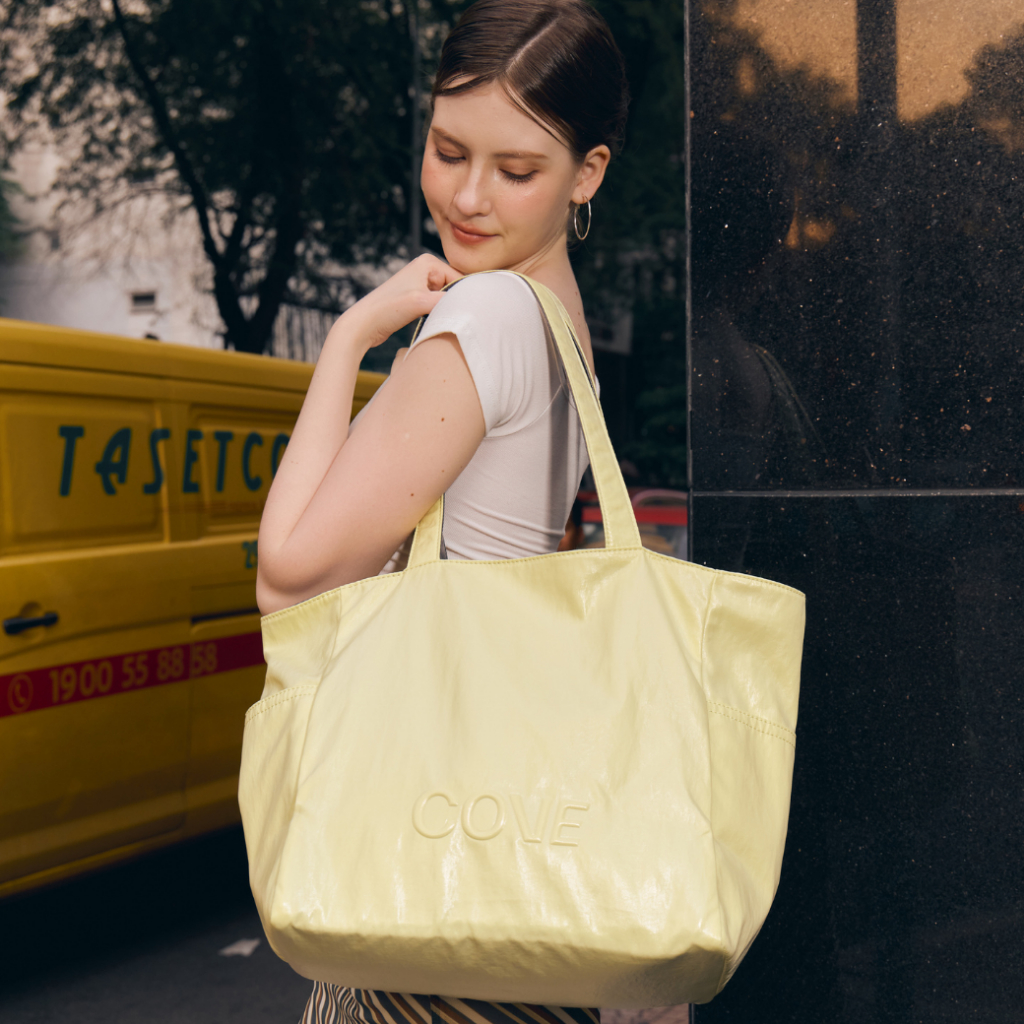 COVE Reversible Shopper Bag กระเป๋าสะพาย Two Tone Tote กลับด้านได้ ใช้ได้ 2 ด้าน