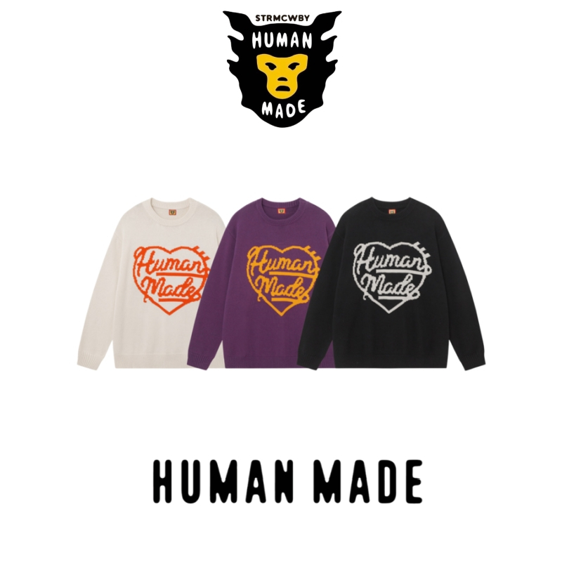 【Human Made】🇯🇵 พร้อมส่ง เสื้อโค้ท human made เสื้อกันหนาว มีให้เลือก 3 สี เสื้อสเวตเตอร์อุ่นหัวใจ
