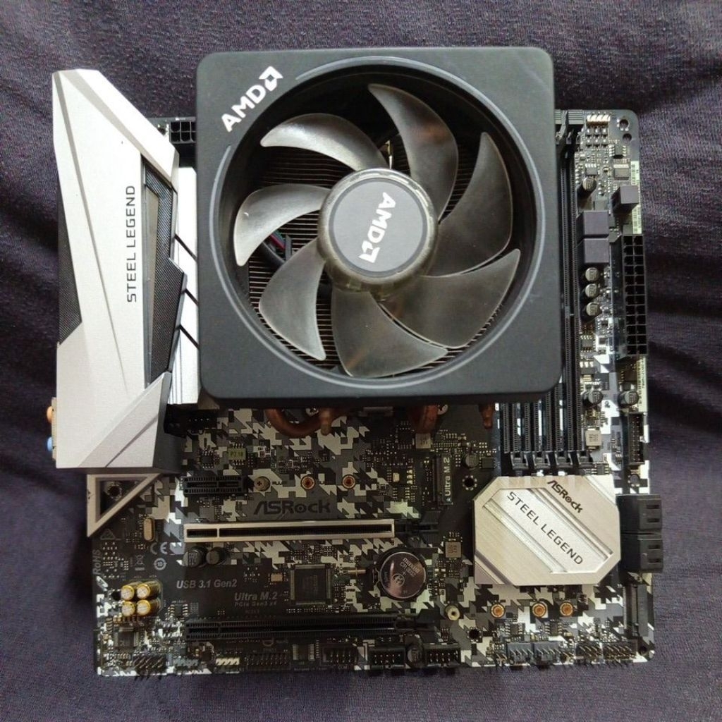 Ryzen5 2600+ASRock B450M Steel Legend มือสองมัดรวม สภาพดี