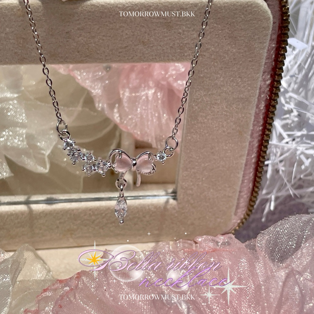 💗🎀✨ Bella ribbon necklace สร้อยคอโบว์ ✨🎀💗