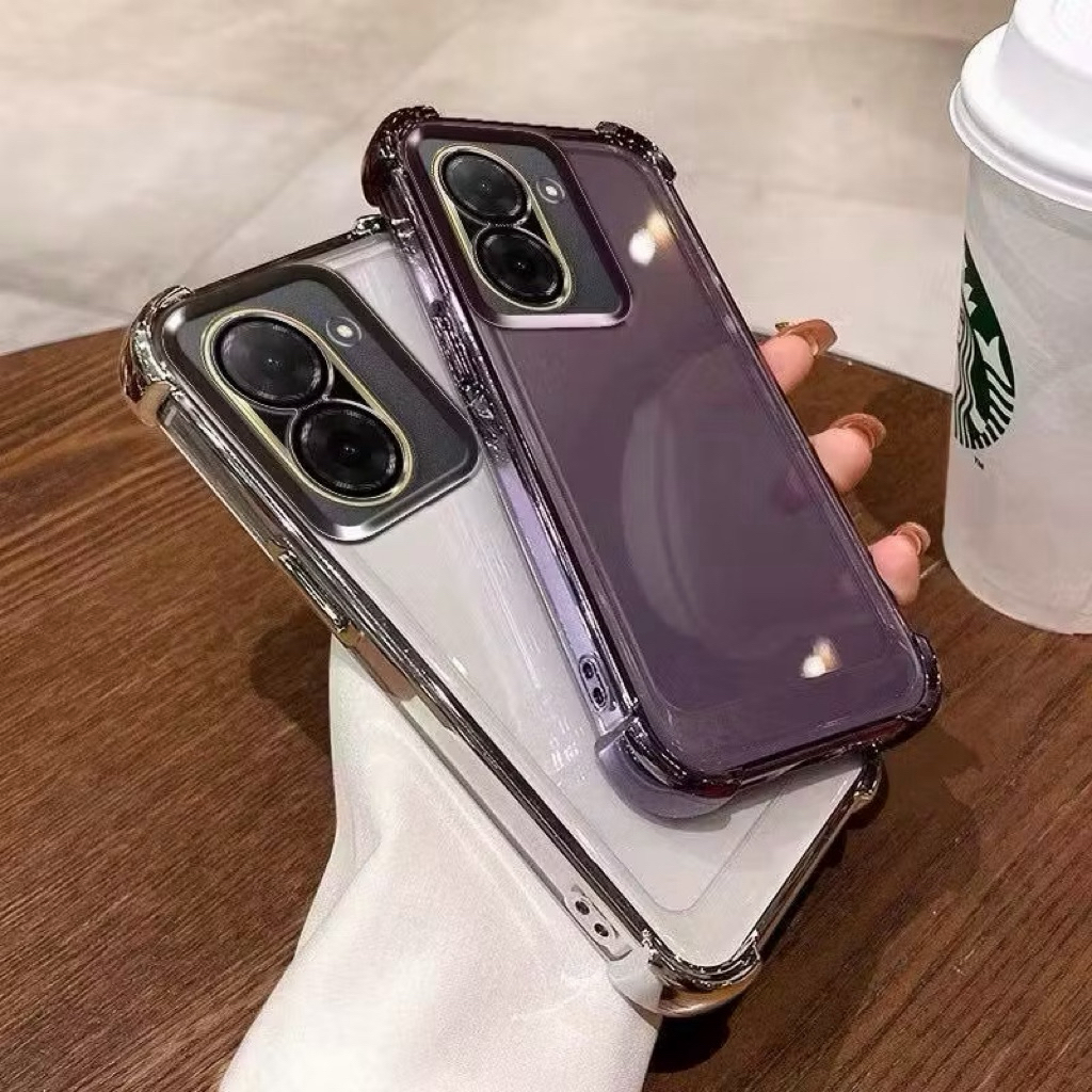 เคสขอบสีเงา หลังใส กันรอยเลนส์กล้อง สำหรับ Xiaomi Redmi A5 / Poco C71