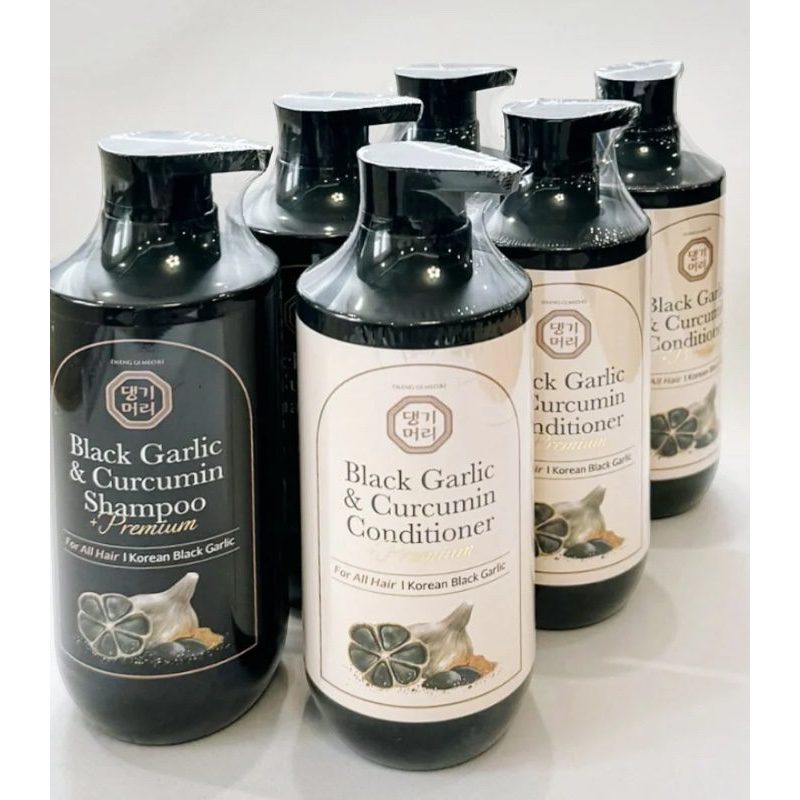 🇰🇷Daeng Gi Meo Ri Premium Black Garlic and Curcumin แชมพู/ทรีทเมนต์กระเทียมดำ ลดหงอก กระตุ้นเส้นผมใหม่ 500ml.