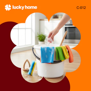 LUCKY HOME ถังน้ำ 12 ลิตร C-012 ขนาดสินค้า (เส้นผ่าศูนย์กลางxสูง) : 28 x 27 cm