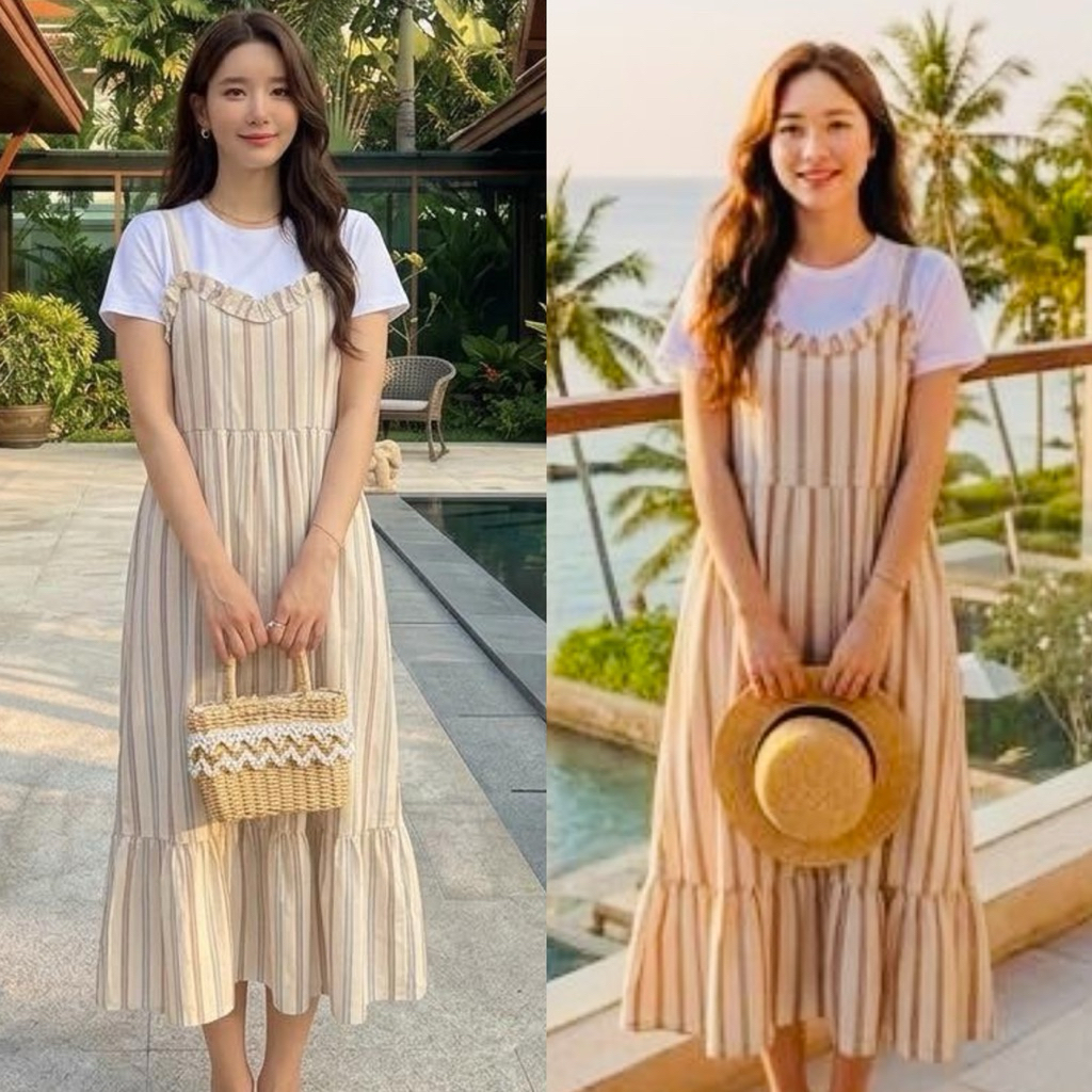 เดรสคลุมท้องลายดอกสุดฮิตใส่สบาย น่ารัก ไม่ท้องก็ใส่ได้พร้อมส่งทักเลย!