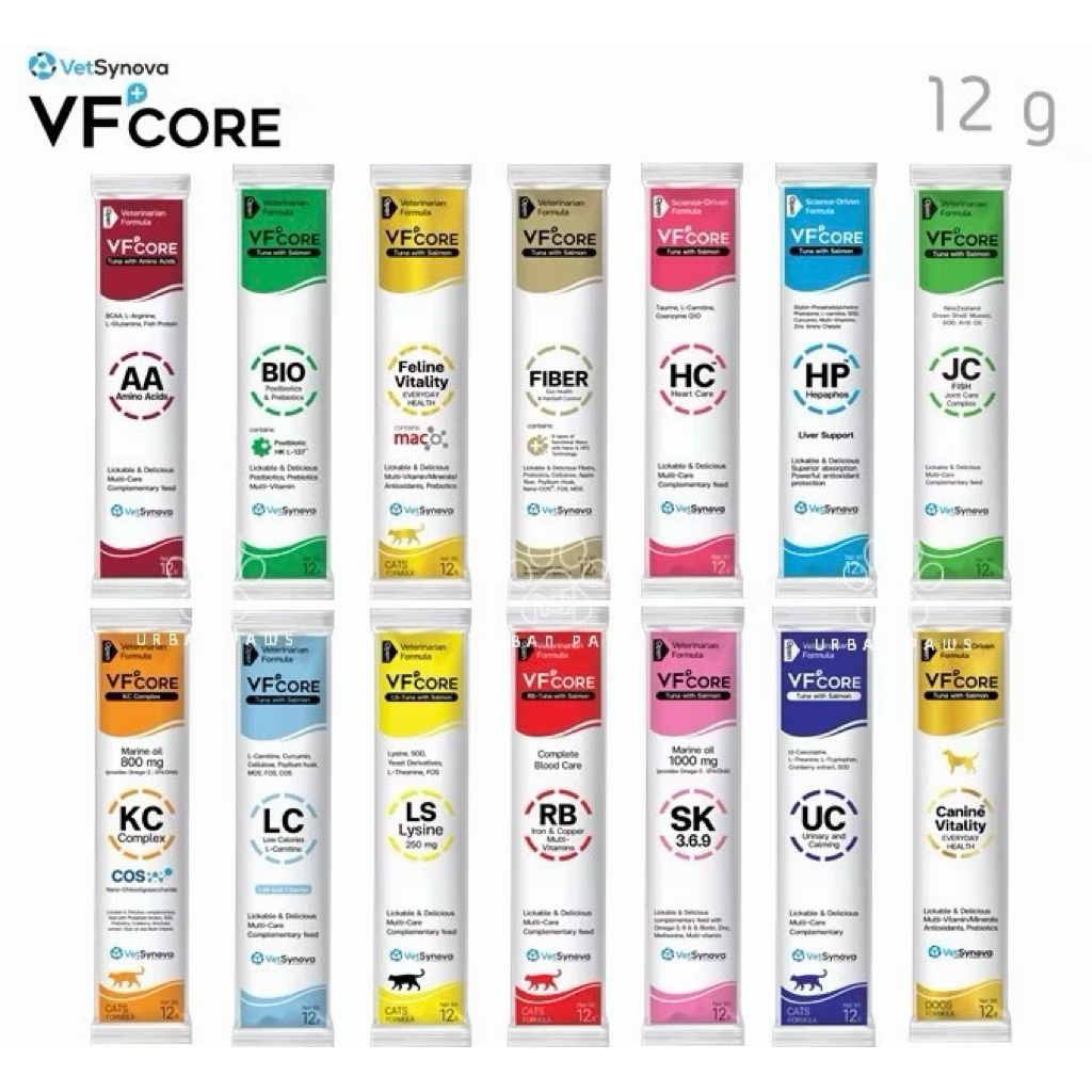 Vf core สูตรบำรุง แมวเเละสุนัข ขนาด 12gx1 ซองงง