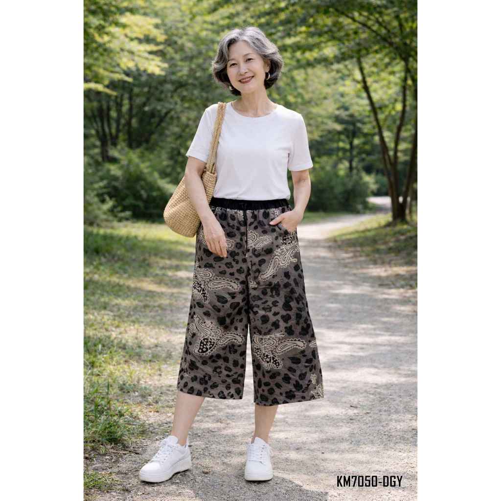seven_brandz กางเกงสูงวัย เอวสูงผ้าทิ้งตัว ทรงสวย ใส่สบาย ไม่อับ ใส่กับอะไรก็แมตซ์ได้ทุกลุก เนื้อผ้าดี ลายสวย