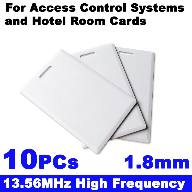 10PCs บัตร RFID แบบหนา 1.8mm 13.56MHz IC Card FM11RF08 1K ISO 14443 Compatible for Access Control an