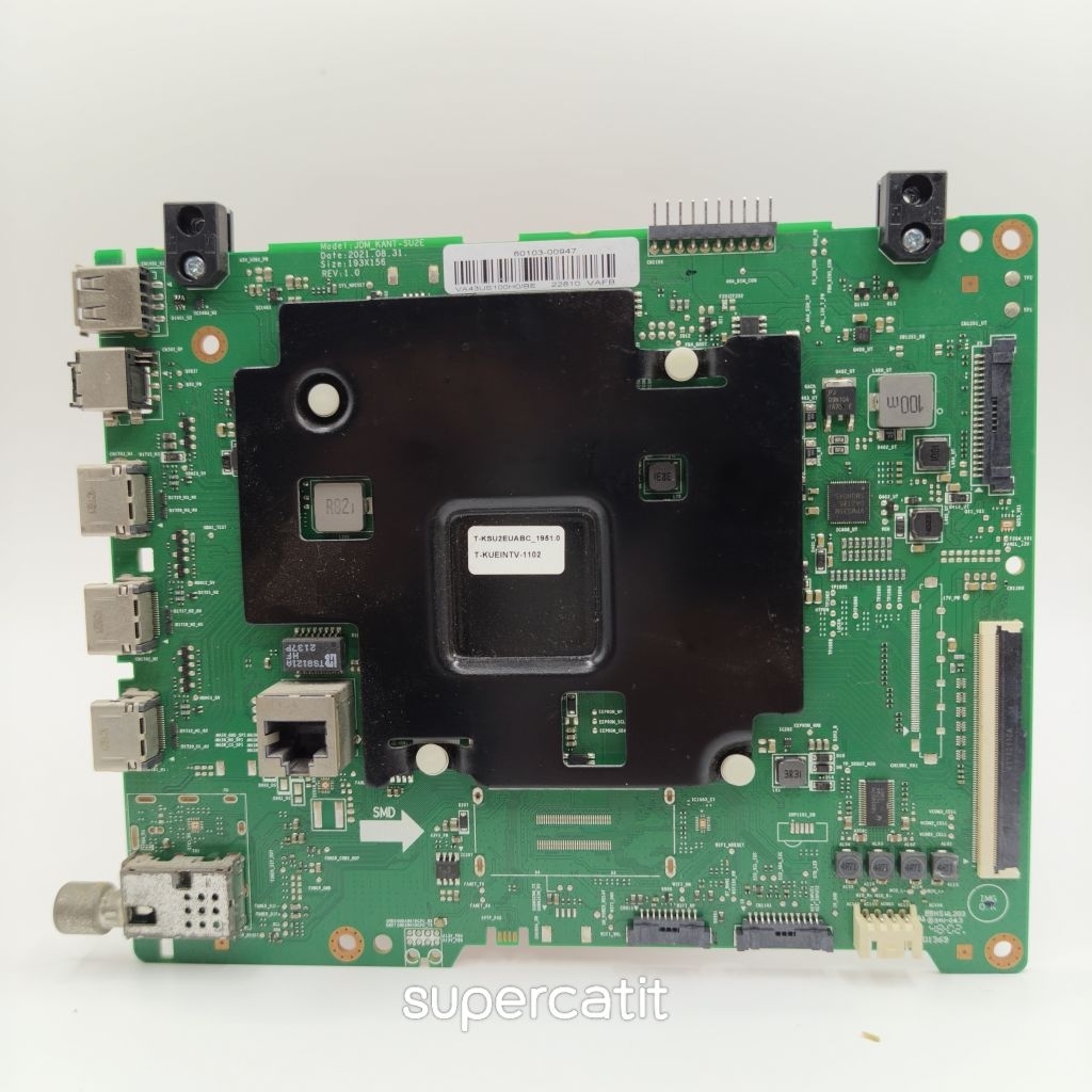 เมนบอร์ด TV Samsung รุ่น UA43AU7002KXXTรหัส VA43US100H0/BE มีตำหนิตรงที่เสียบเสาอากาศ