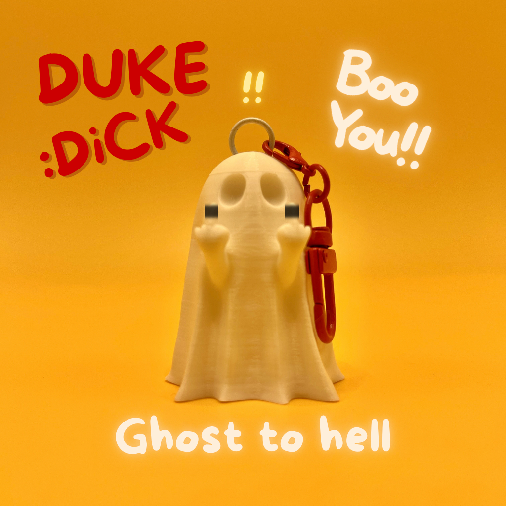 Boo you พวงกุญแจผี 3D Print สุดกวน | ของขวัญฮาๆ สำหรับเพื่อน คนรัก | พวงกุญแจห้อยกระเป๋า DukeDick