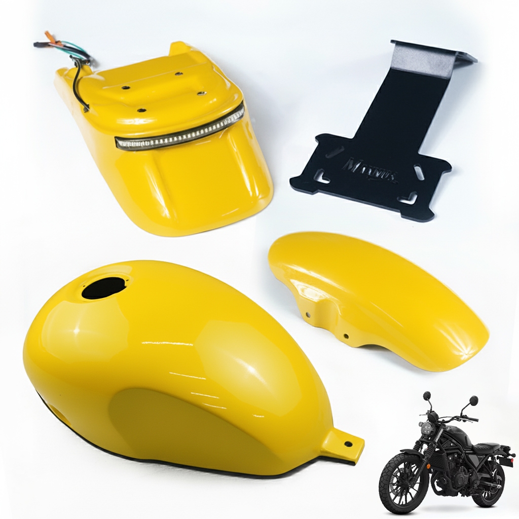 ชุดครอบถัง + บังโคลนหน้า-หลัง สีเหลือง Honda CL300 / CL500 2023-2025