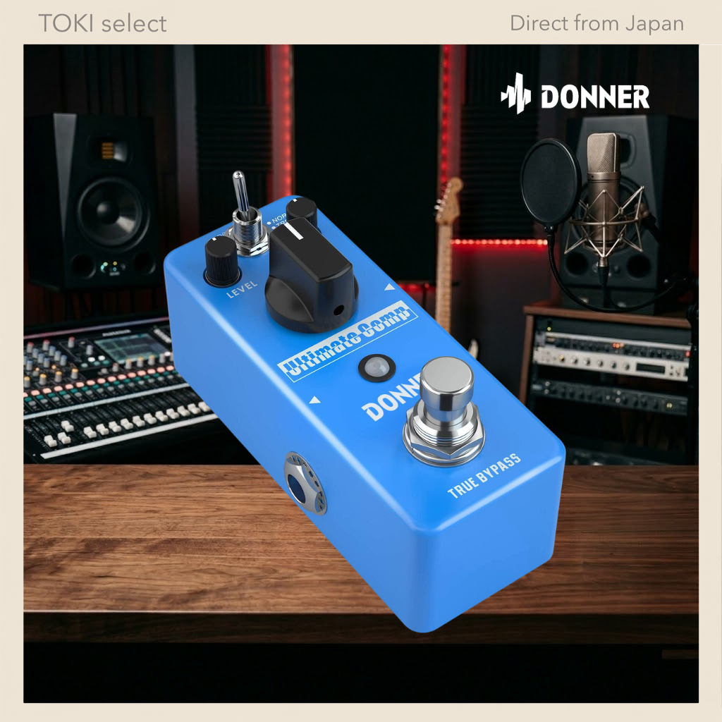 Donner Compressor Effect Pedal for Guitar Compresses Excessive Input Signal While Maintaining Origin