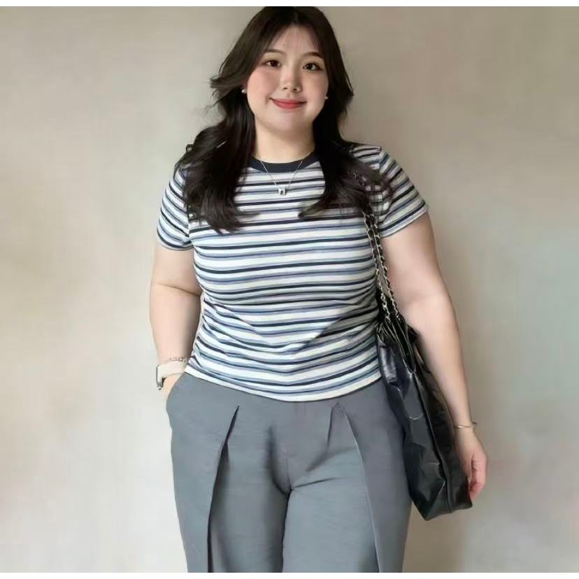 M-3XL มีให้เลือกหลากหลายขนาด มีให้เลือก หลายไซส์ ตั้งแต่เสื้อยืดแขนยาว M ถึง3XL เสื้อยืดผู้ เสื้อยืดลายทางเกาหลี หญิง เก