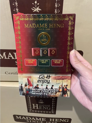 สบู่มาดามเฮงสูตร ทูโก Spa 3 กลิ่นหลักคือ Wood, Rose และ Mint (50กรัมx6ก้อน)
