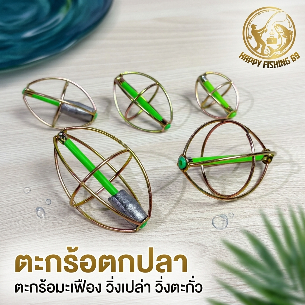 [item070] ตะกร้อตกปลา ตะกร้อมะเฟือง วิ่งเปล่า วิ่งตะกั่ว
