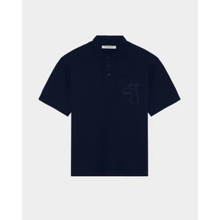 S26MD SMILEYHOUND CUT-OUT LOGO POCKET POLO
