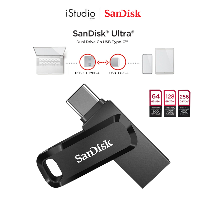 SanDisk Fashdrive Ultra Dual Drive Go (64GB | 128GB | 256GB) แฟลชไดร์ฟ รุ่น SDDDC3