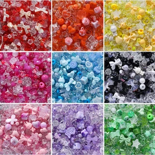20-50 กรัม ลูกปัดอะคริลิค ลูกปัดผสมอะคริลิค คละสี สําหรับทําเครื่องประดับ DIY