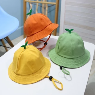 หมวกกันแดดเด็ก สีพื้น ระบายอากาศได้ดี