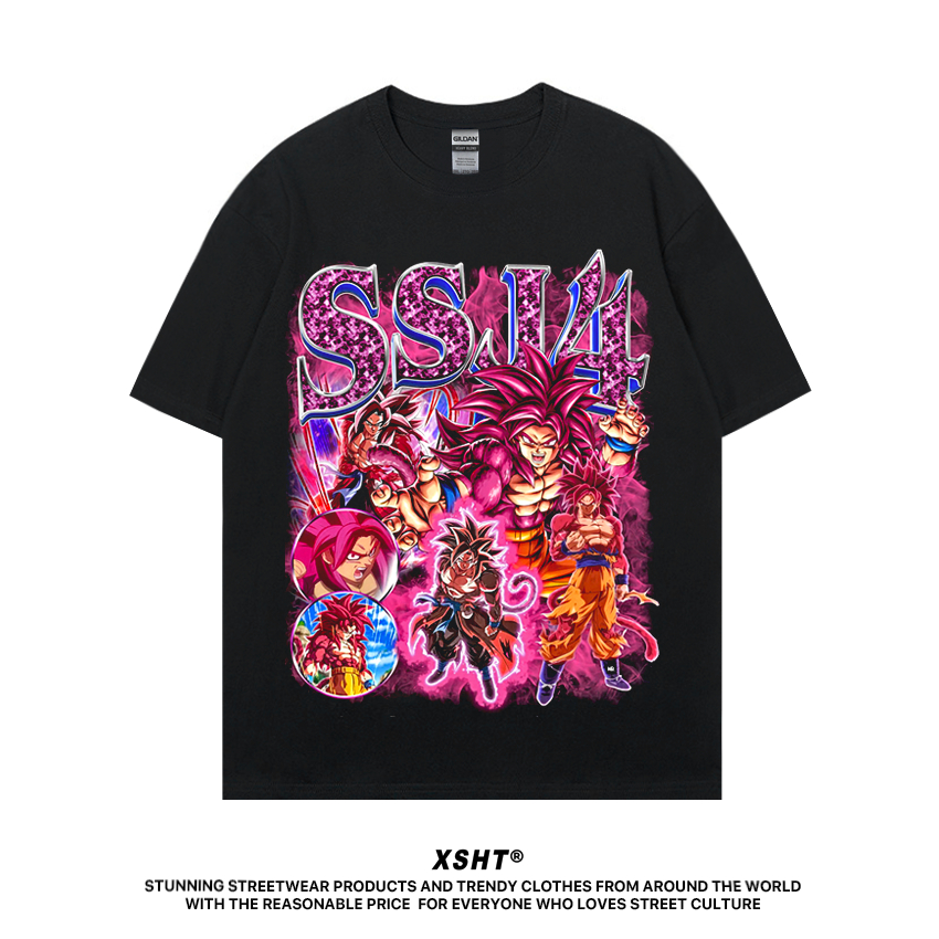 🔥พร้อมส่ง🔥 เสื้อ Anime - Super Saiyan 4 SSJ4 (Dragon Ball) Tee - Black (สีดำ) by XSHT