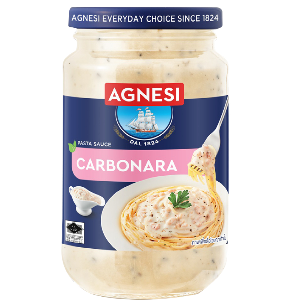 Agnesi Pasta Sauce Carbonara Agnesi 350g  ซอสพาสต้าคาร์โบนาร่า