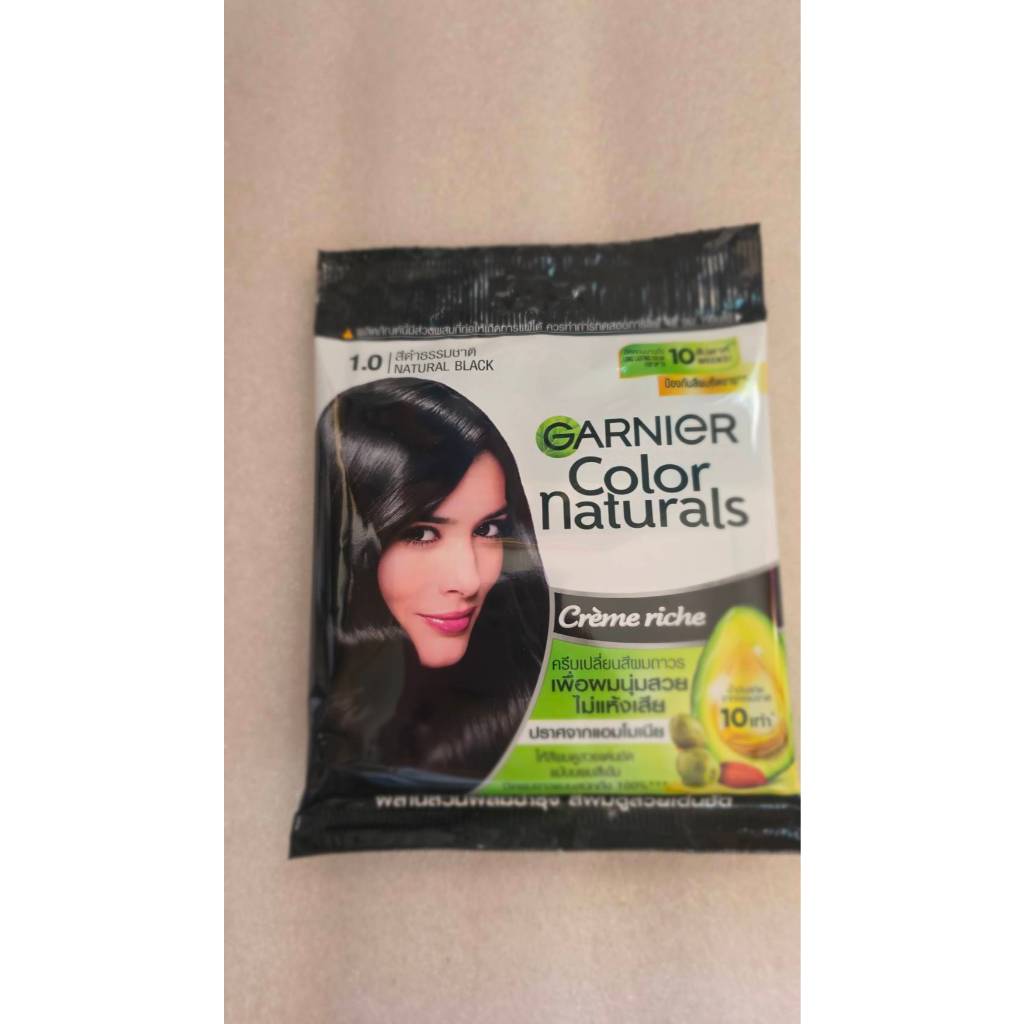 Garnier Color Naturals Creme 30 ml.การ์นิเย่ คัลเลอร์ แนทเชอรัลส์ ครีม ผลิตภัณฑ์เปลี่ยนสี ปิดผมขาวผม
