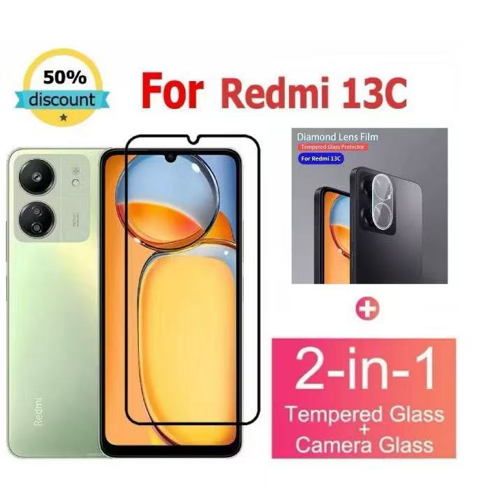 ฟิล์มกระจกนิรภัยเต็มจอ สำหรับ Xiaomi Redmi13C / Poco C65 ความแข็ง 9H ราคาถูก Shopee Lazada