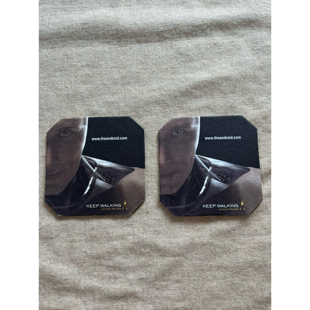 จานรองแก้ว                                                        หายาก ทำจากกระดาษ 1 ชุด 2 แผ่น joh