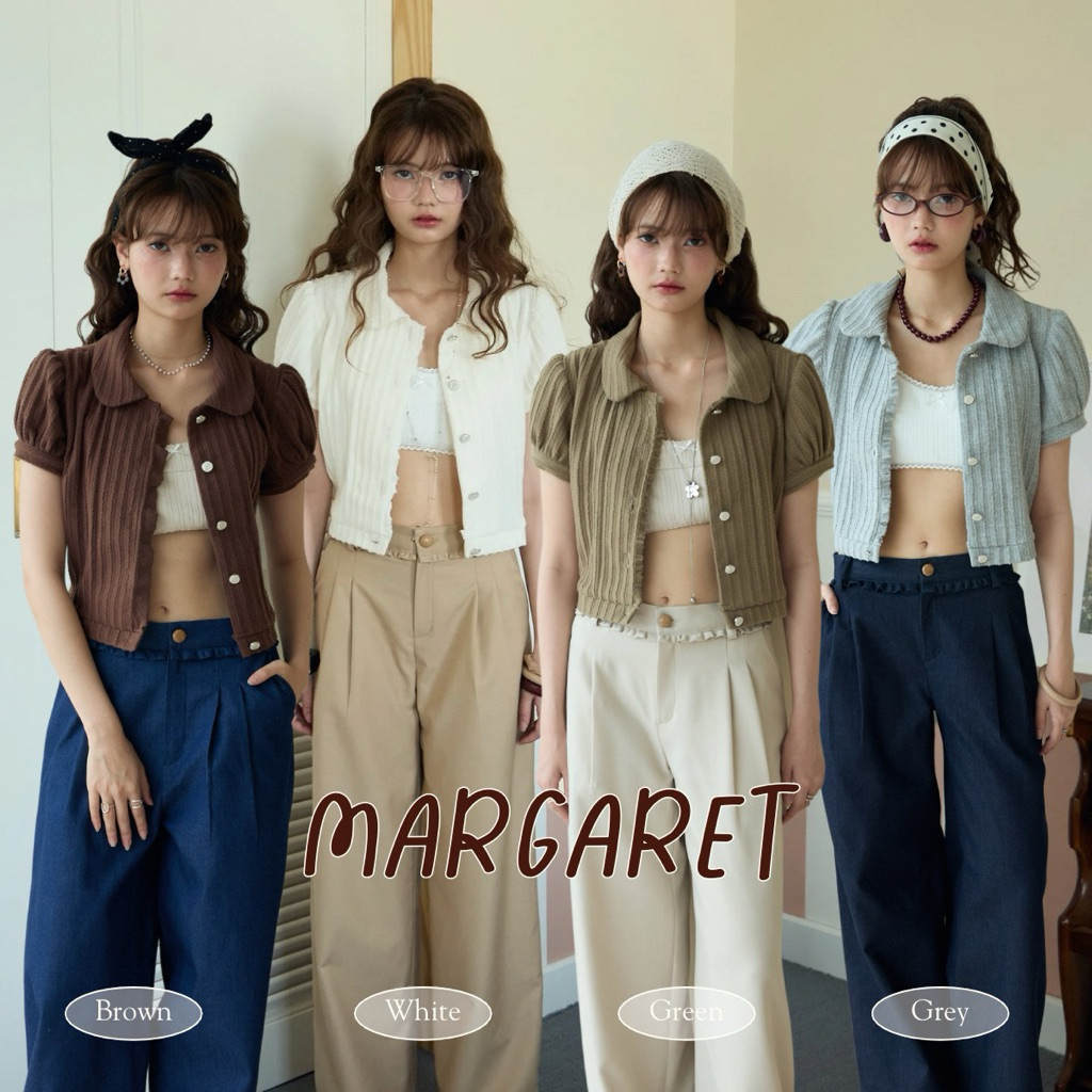 MARGARET (Olive•Brown•Grey•White)TOP