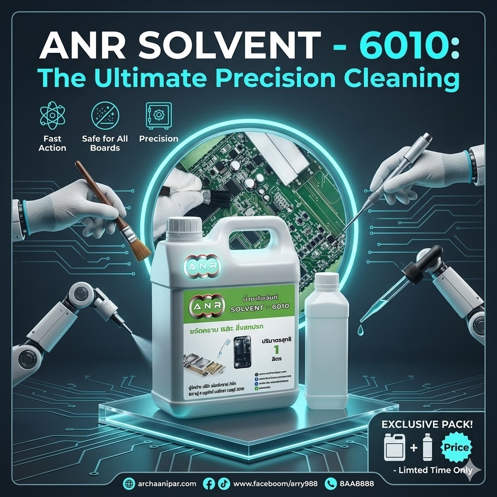 1031/6010-1 ลิตร น้ำยาล้างบอร์ด ล้างแผงวงจร อิเล็กทรอนิกส์ Solvent 6010