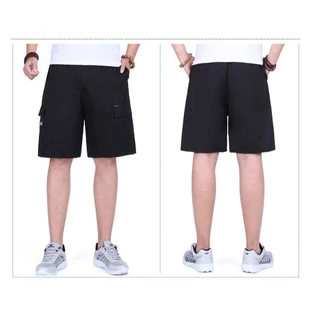ซื้อ 1 แถม 1 กางเกงขาสั้นผู้ชาย หลวม เอวยางยืดเชือกผูก ระบายอากาศ สบาย ไซส์ใหญ่ ฟรีไซส์ เหมาะ ขนาดเดียว COD