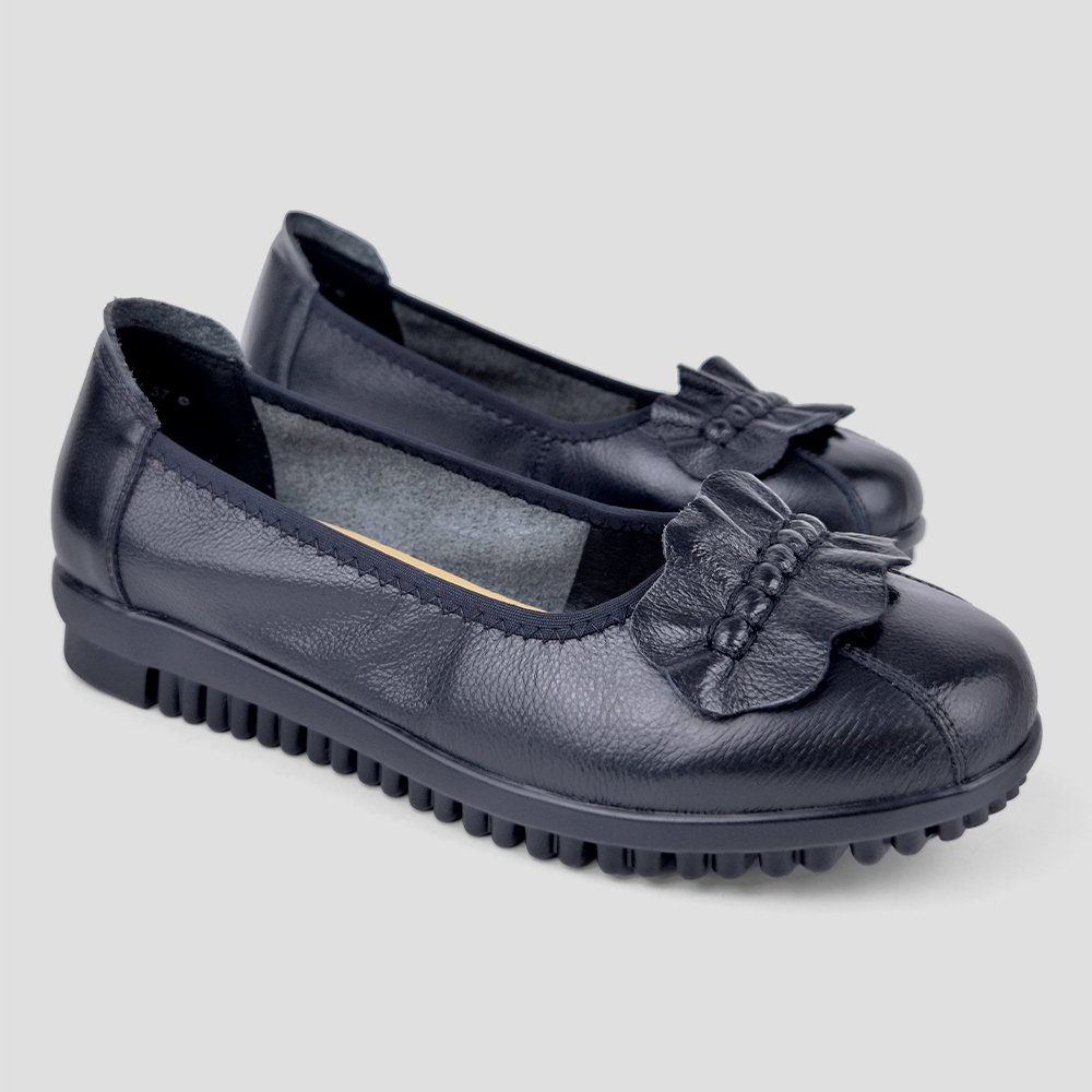 ST.JAMES รองเท้าหนังแท้/รองเท้าส้นเตารีด ส้น 3 CM. รุ่น HARMONY สี BLACK | รองเท้า ผู้หญิง