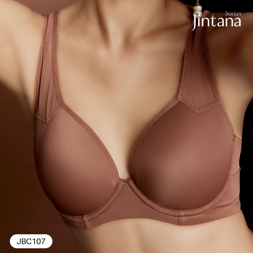 Jintana เสื้อชั้นใน จินตนา รุ่น Contour รหัส JBC107 (มีโครง) เสื้อในเต็มเต้า เก็บกระชับ ทรงสวย ระบายอากาศดี